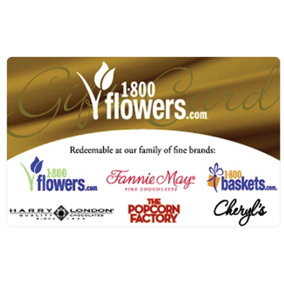 1-800-FLOWERS.COM<sup>&reg;</sup> $25 Physical Gift Card – Order flowers, roses, gift baskets and more.
