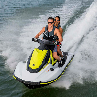 YAMAHA<sup>&reg;</sup> EX Rec-Lite - Enjoy the water on this fun ride!  Features include dry weight of 578 lbs, a seating capacity of 1-3 people, fuel capacity of 13.2 gallons, and 3-cylinder, 4-stroke TR-1 Yamaha<sup>&reg;</sup> Marine engine.
