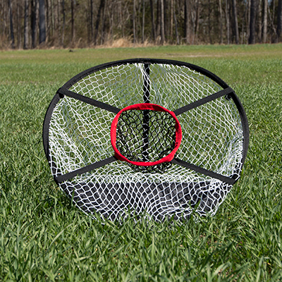 IZZO<sup>&reg;</sup> Golf Mini Mouth™ 24" Chipping Net - Keep your skills fresh with this 24-inch chipping net. This net features easy open and close setup,  an 8" center target and can be used indoors or out.  Training tips and drills sheet included.